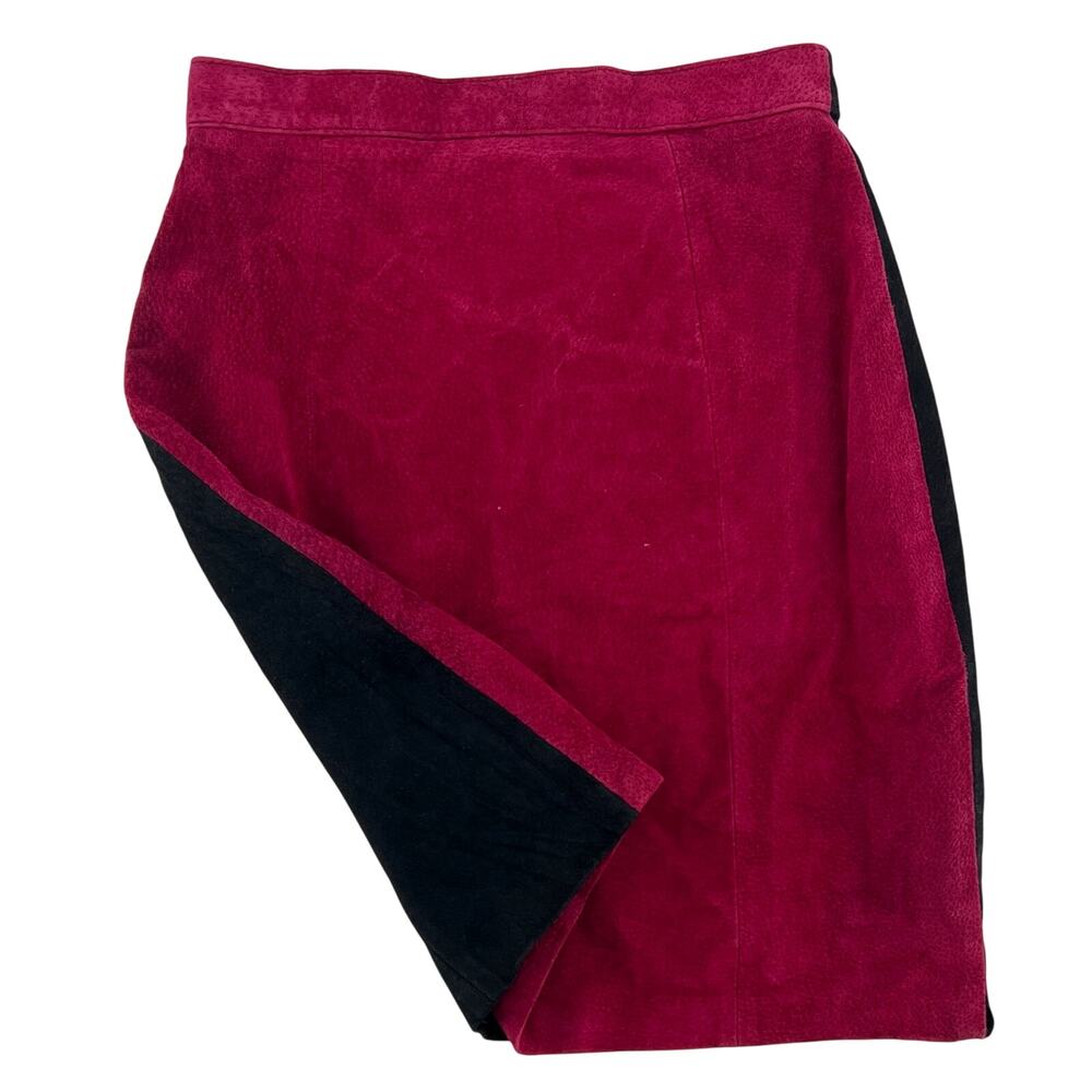 90s suede skirt two tone BB Dakota 1990s vintage